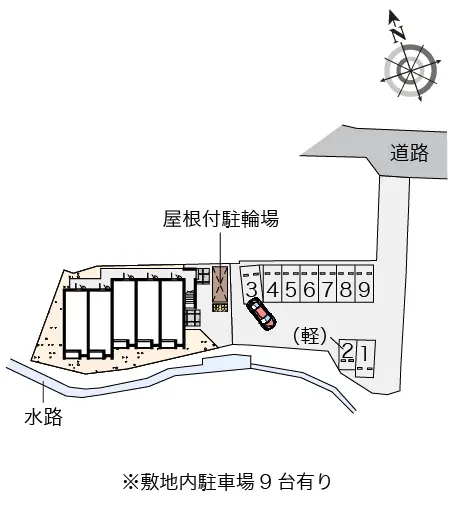 ★手数料０円★相馬市黒木字源多田　月極駐車場（LP）